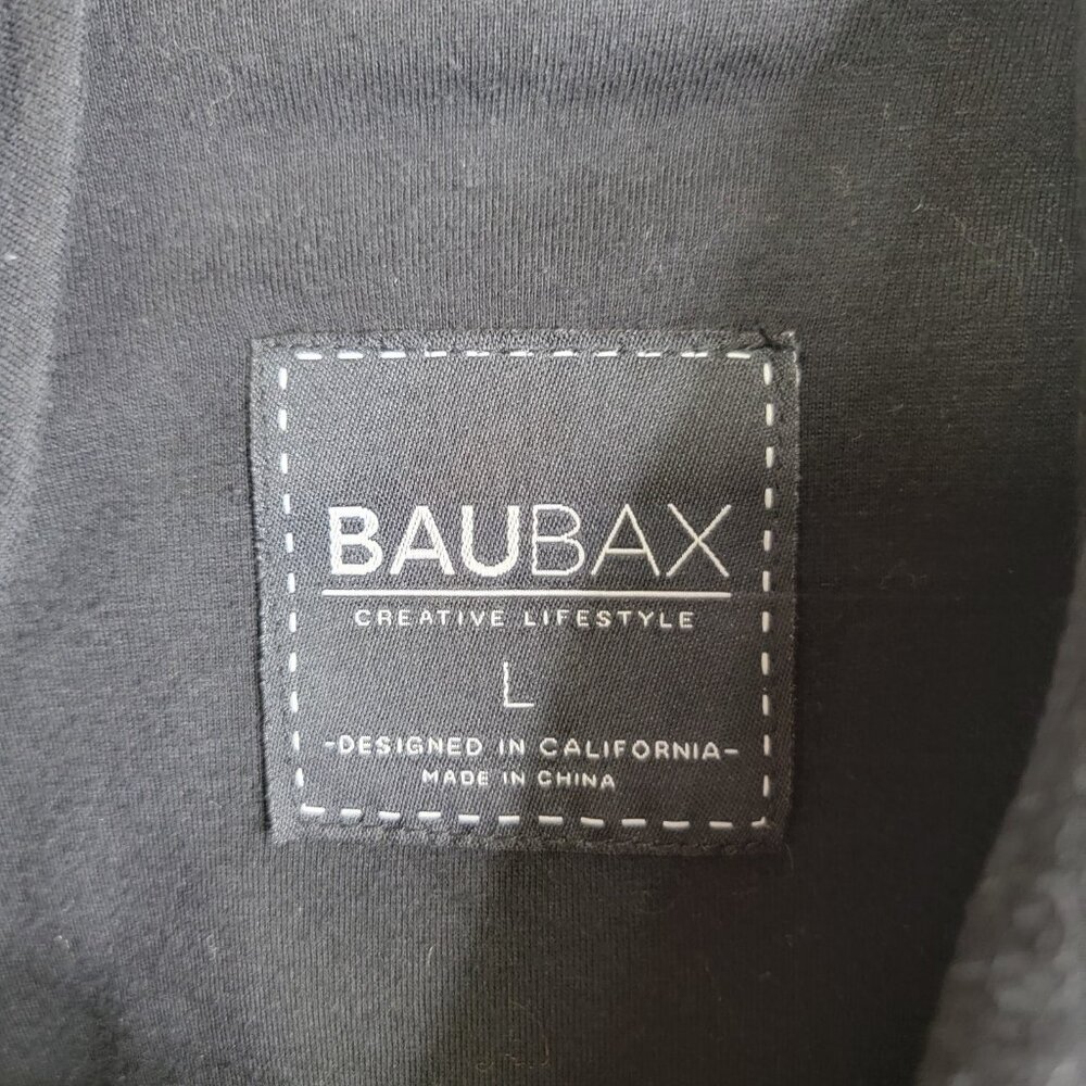 BAUBAX Women's Hooded Travel Hoodie Pockets Comfy Full Zip Size Large Jet Setter - Picture 3 of 8